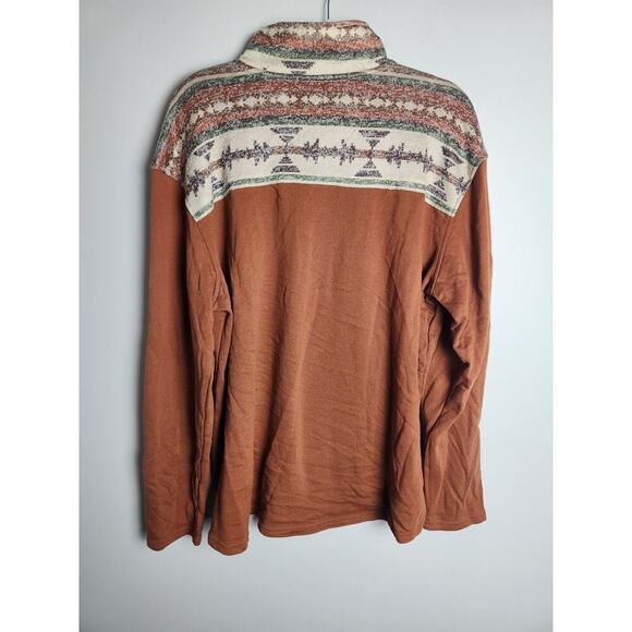Panhandle 1/4 Sweatshirt sz XXL orange Aztec Southwestern Boho Cowgirl pocket - Picture 4 of 8
